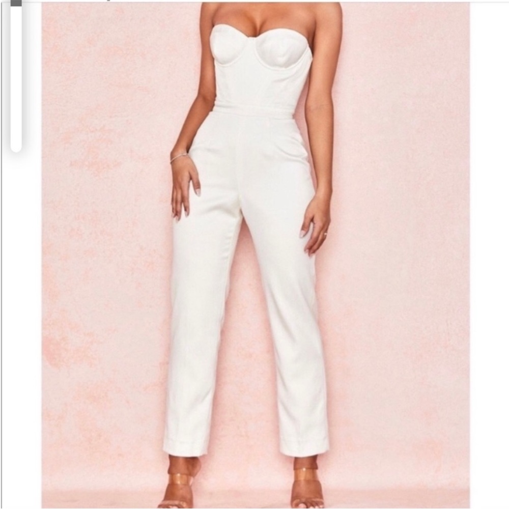 House of cb white jumpsuit